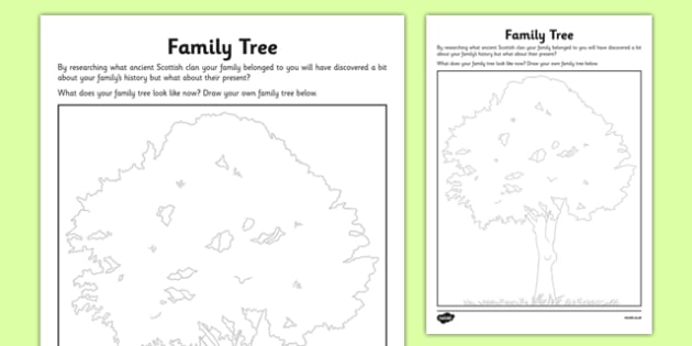 Family Tree Worksheet / Worksheet