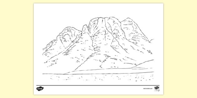 FREE! - Mount Kenya Colouring Sheet (teacher made)