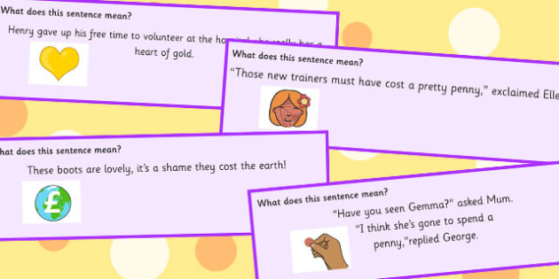 money-idioms-sentence-cards-teacher-made