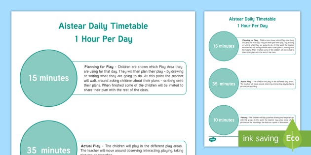 Aistear Timetable (teacher made)