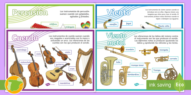 cocina Infantil Dólar FREE! - Pósters: Las familias de instrumentos - Educación Musical