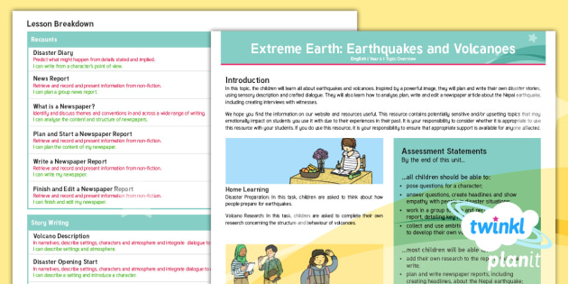 Extreme Earth: Earthquakes And Volcanoes - Twinkl