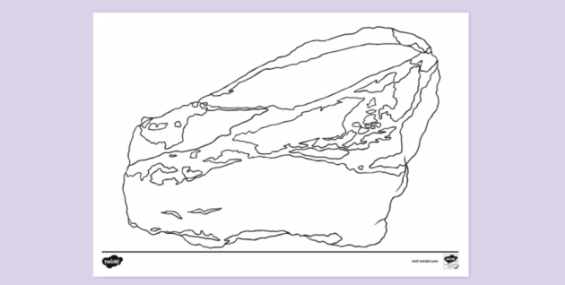 rocks and minerals coloring page