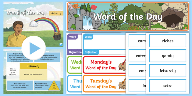 Year 4 Spring 1 Word of the Day Display Pack - sPaG, banner