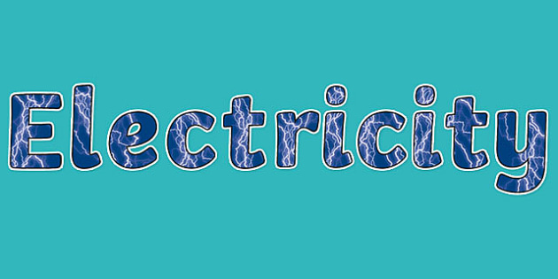 Electricity Display Lettering Teacher Made