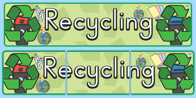 Recycling Display Banner - display, banners, poster, recycling