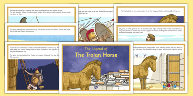 Cursive The Legend Of The Trojan Horse Display Posters