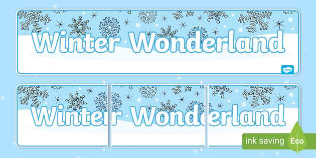 Winter Wonderland Icy Display Banner (Teacher-Made) - Twinkl
