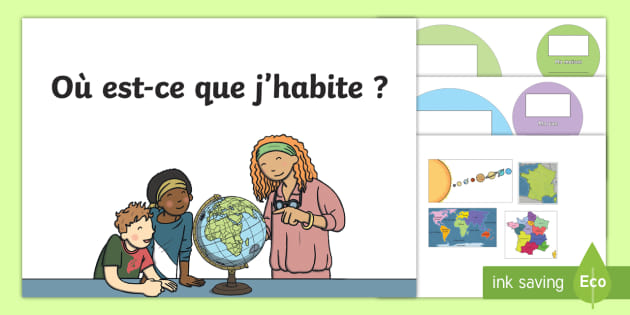 Activité de découpage : Où est-ce que j'habite