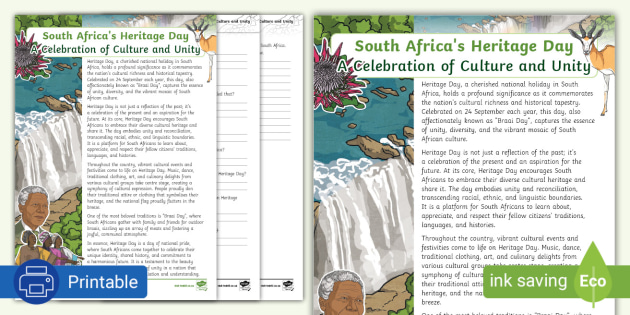 South Africa's Heritage Day – A Celebration of Culture Unity