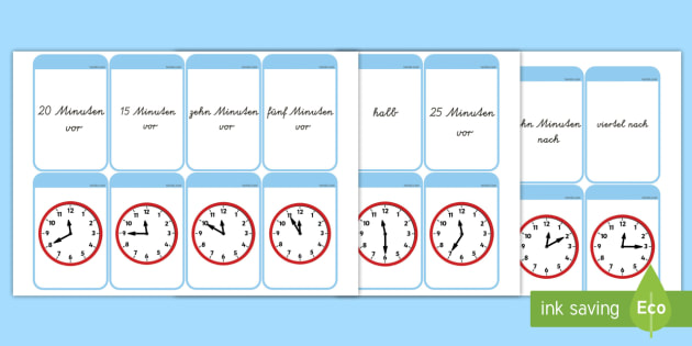 Wie spät ist es? Memorykarten (teacher made)