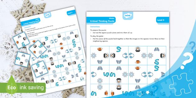 Winter Critical Thinking Jigsaw Puzzle – L3 - Twinkl Puzzled