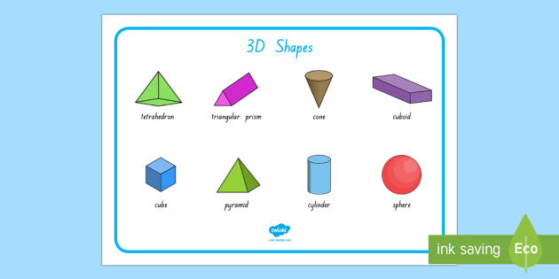 3D Shape Word Mat - New Zealand (teacher made)3D Shape Word Mat - New ...