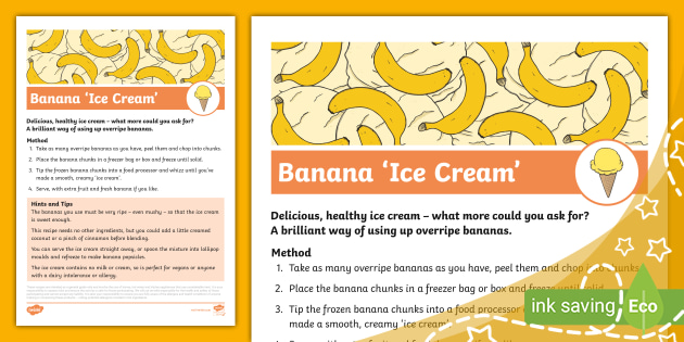Banana Ice Cream Recipe