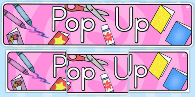 Pop Up Themed Banner (teacher made)