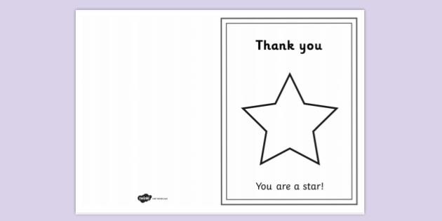 FREE! - 😊 Emoji Star Theme Thank You Card Colouring | Printable