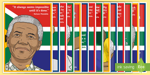 Nelson Mandela on Freedom and Respect Classroom Poster Motivational  Print 12x18 