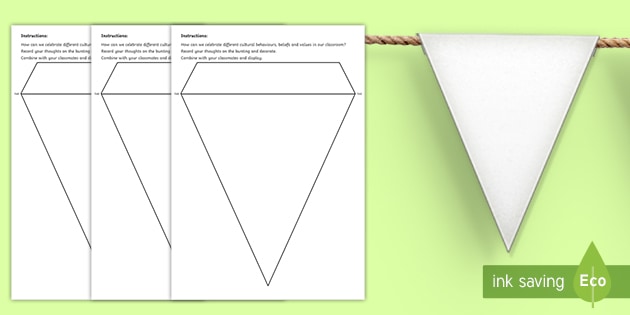 Valuing Diversity Display Bunting (teacher made)