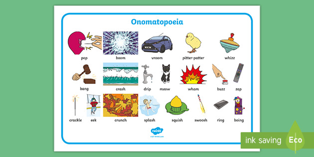 Onomatopoeia Examples in a Sentence  Onomatopoeia activities,  Onomatopoeia, Teaching figurative language