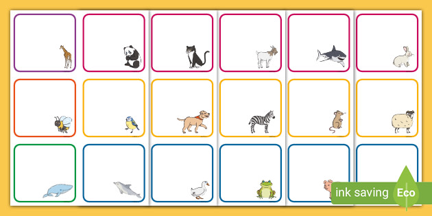 Cute Animals Peg Labels - KS1 Primary Resource - Twinkl