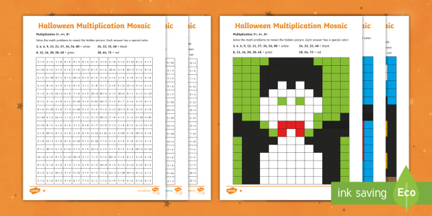 Halloween Multiplication Mosaic Activities teacher Made halloween-multiplication-mosaic-activities-teacher-made