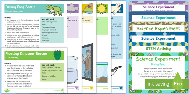 EYFS Science Experiments with Water Resource Pack | Twinkl
