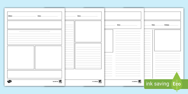 Blank Magazine Article Templates ELA Resources