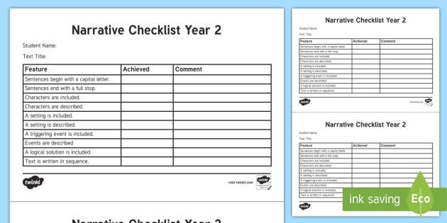 narrative-checklist-worksheet-primary-english-resources