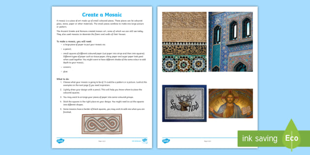 Mosaic kids craft kits  Paper mosaic, Classroom art projects