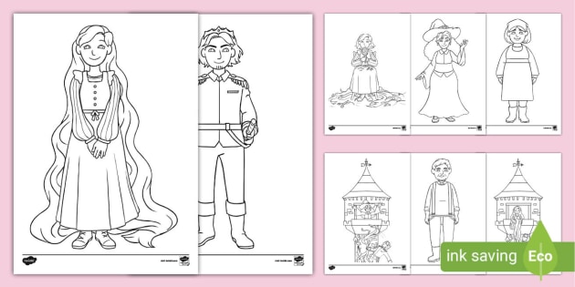 coloring pages disney princess tangled