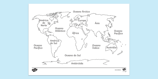Póster: El mapa del mundo (l'insegnante ha fatto) - Twinkl