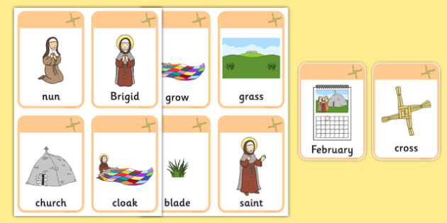 Saint Brigid's Cloak Vocabulary Flashcards (teacher made)