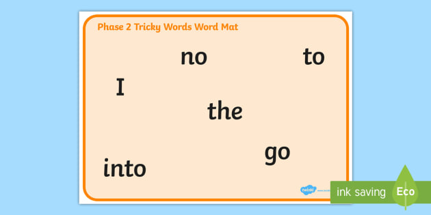 tricky words phase 2