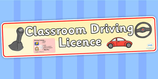 Free Classroom Driving Licence Display Banner
