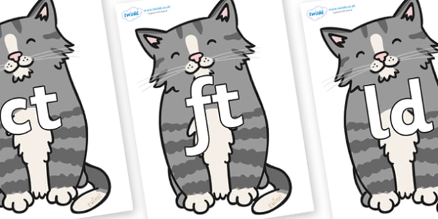 precursive final letter blends on kittens