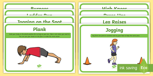 Pe From The Home Fitness Station Activity Cards