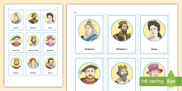 British Monarchs Timeline Ordering Activity (teacher Made)