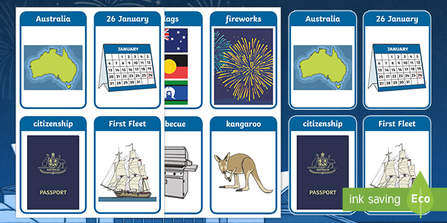 Australia Day Flashcards (teacher Made)