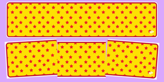 Free Yellow With Red Stars Editable Display Banner Yellow