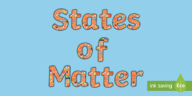 States of Matter Lettering (teacher made)