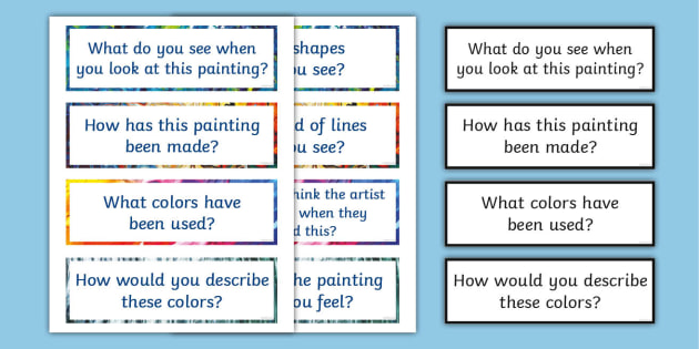 Abstract Art Question Cards | Art Theory | Teacher-Made