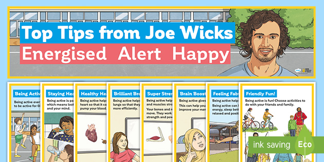 Joe Wicks Top Tips: Why We Need to Exercise Display Pack KS2