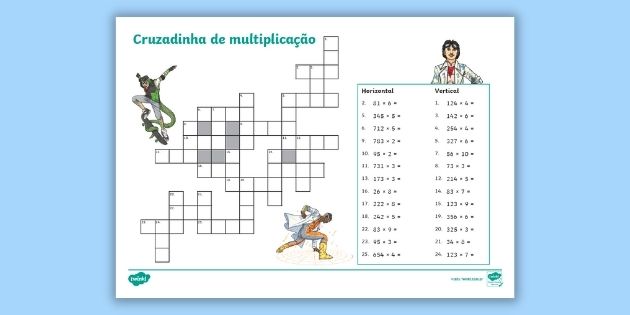 Atividades de multiplicação para baixar em PDF