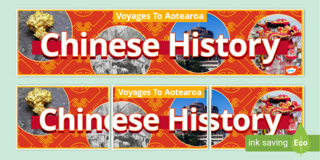 Voyages To Aotearoa Chinese History Display Banner