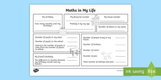 year 3 maths in my life worksheet worksheet teacher made