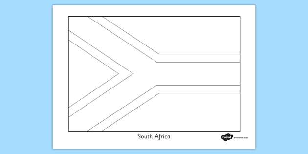 South Africa Flag Colouring Sheet Teacher Made