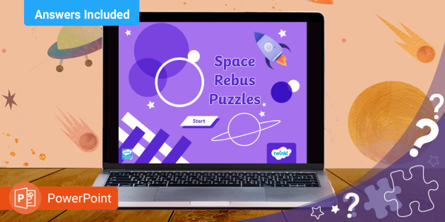 space themed rebus puzzle powerpoint twinkl kids puzzles