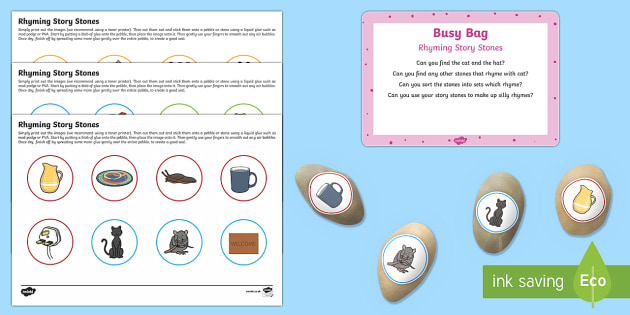 Story Stones Rhyming Busy Bag Prompt Card And Resource Pack 