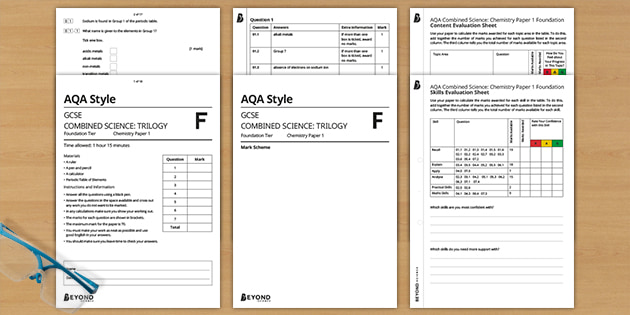 Aqa Gcse Combined Science Chemistry Paper 1 Foundation