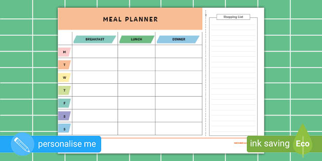 Meal Planner with Shopping List